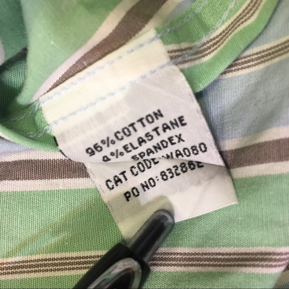 BODEN BLUE GREEN STRIPED BUTTON DOWN COLLAR SHIRT - Picture 8 of 8